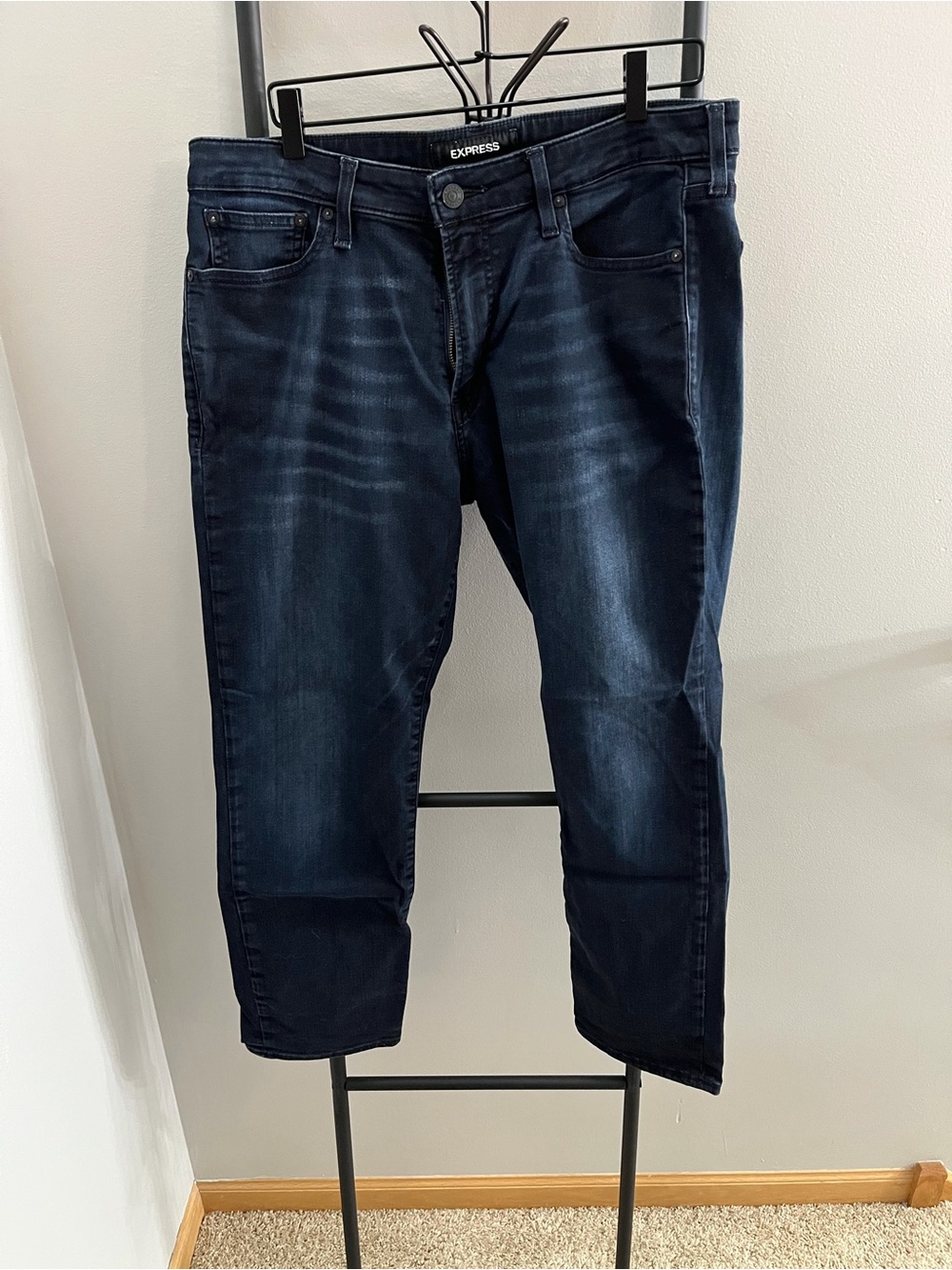 Express Men’s Straight Jeans in Dark Indigo